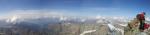 050. Panoramatický pohled z vrcholu Matterhorn 4477m, pondělí 25.8.2003, 10:00am